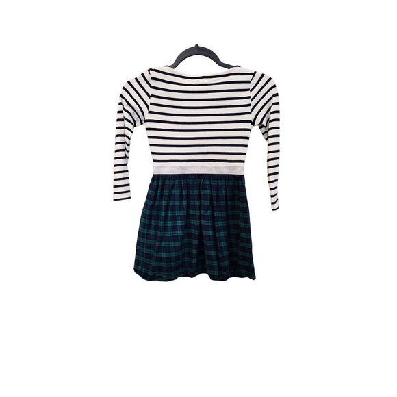 Crew Cuts Girls 6 Blue Striped Pullover Long Sleeve Dress 2176 - Picture 2 of 8